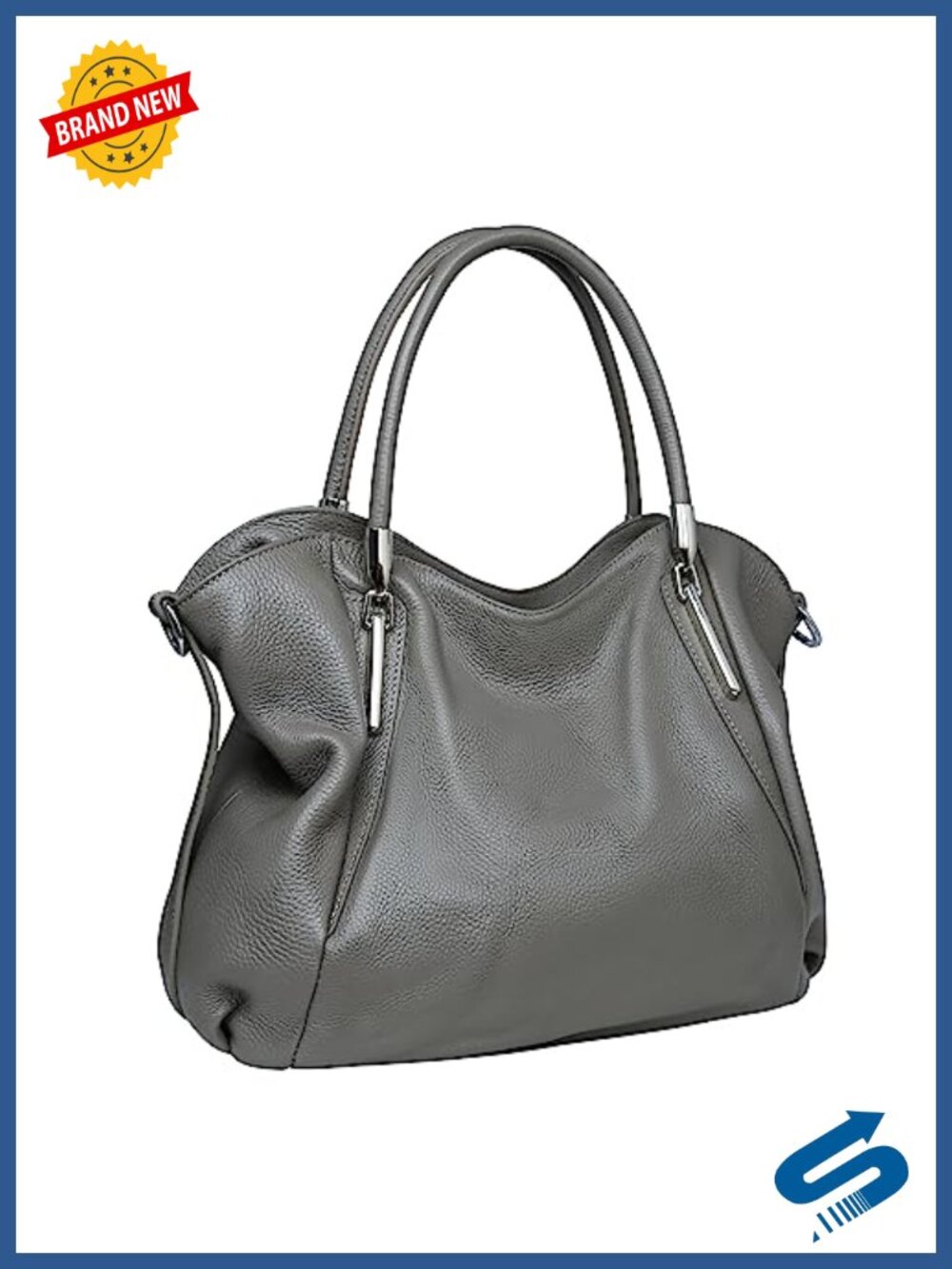 Genuine Leather Hobo Shoulder Bag Top Handle Satchel Crossbody Tote Purse